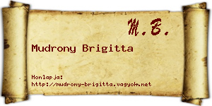Mudrony Brigitta névjegykártya